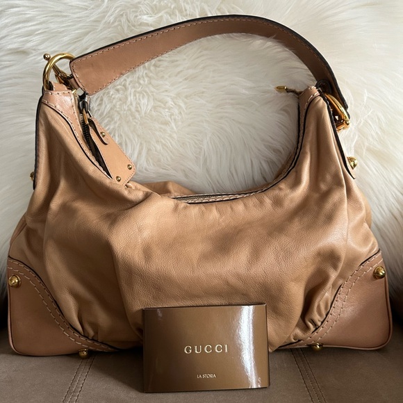 Pristine- VTG Gucci Leather Hobo Bag - Picture 5 of 14